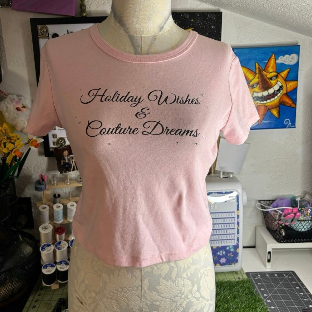 Sugar Thrillz Holiday Wishes and Couture Dreams Baby tee